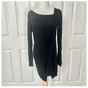 Initial black fitted dress